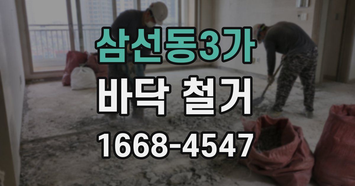 삼선동3가 바닥 철거