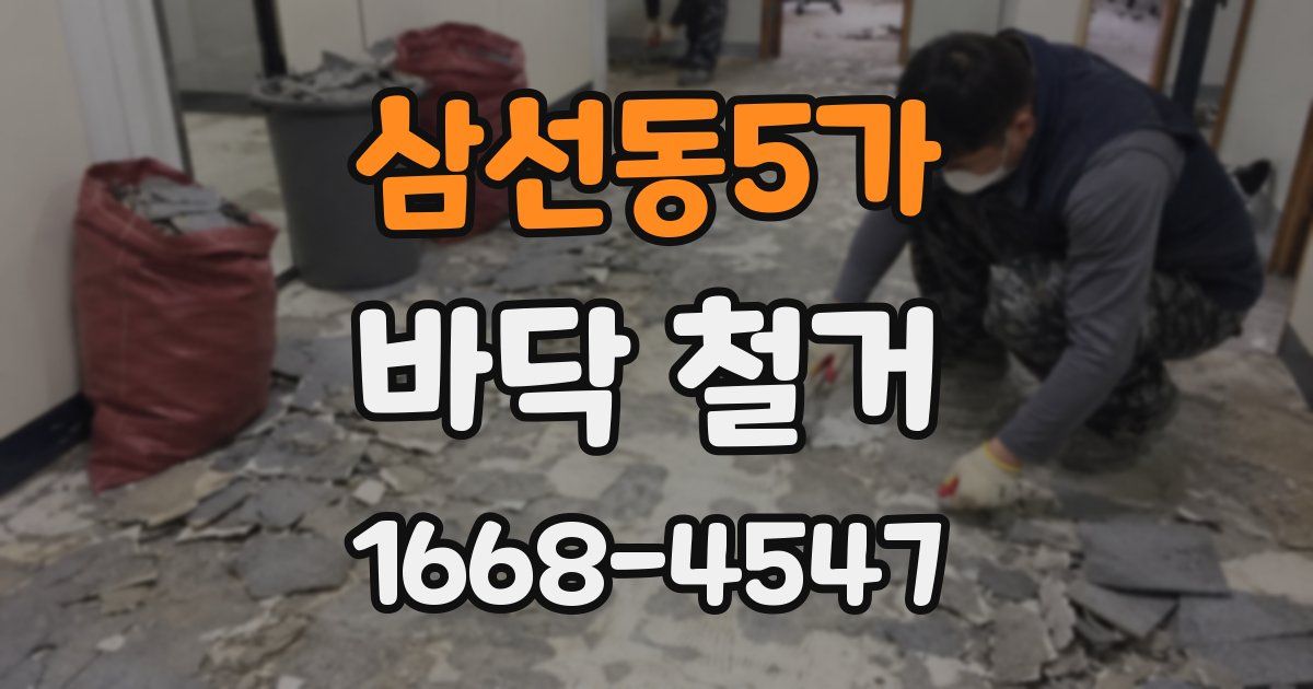 삼선동5가 바닥 철거