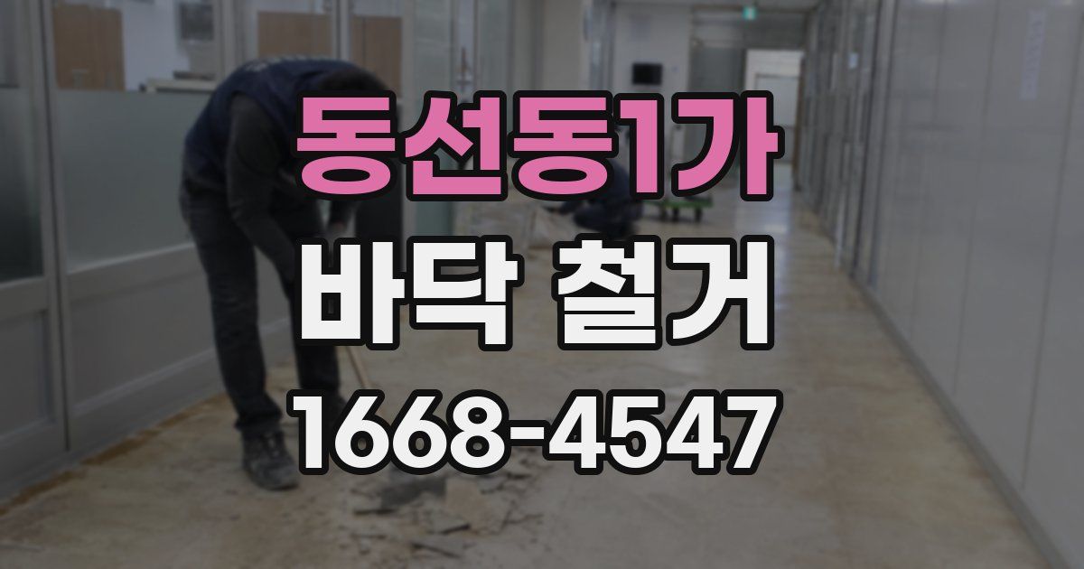 동선동1가 바닥 철거