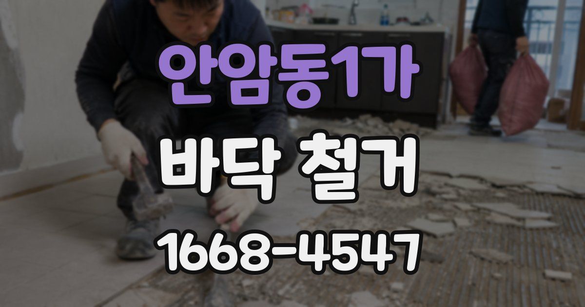 안암동1가 바닥 철거