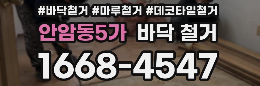 안암동5가 바닥 철거