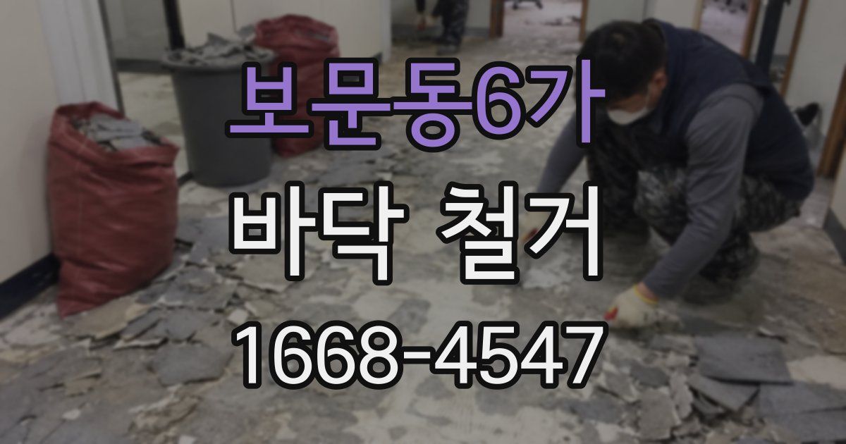 보문동6가 바닥 철거