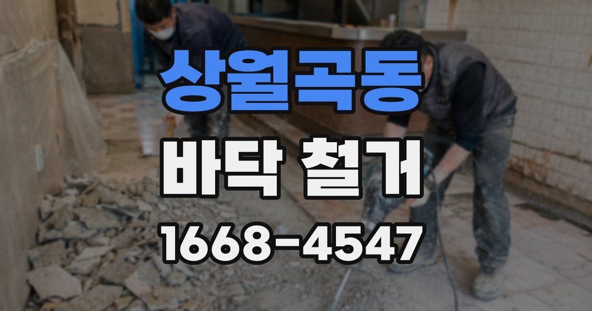 상월곡동 바닥 철거