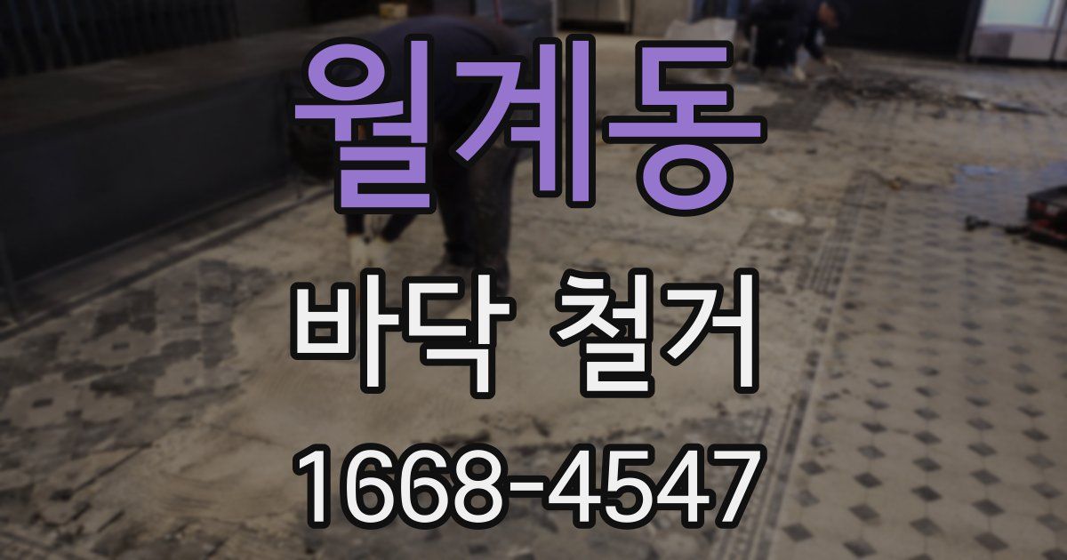 월계동 바닥 철거
