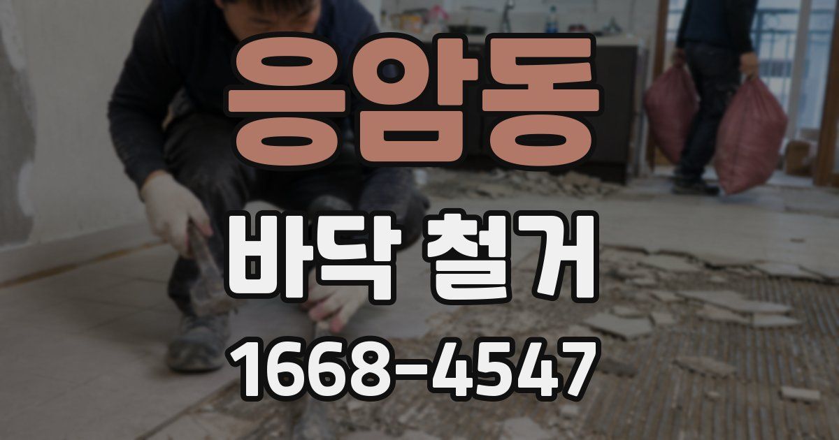 응암동 바닥 철거