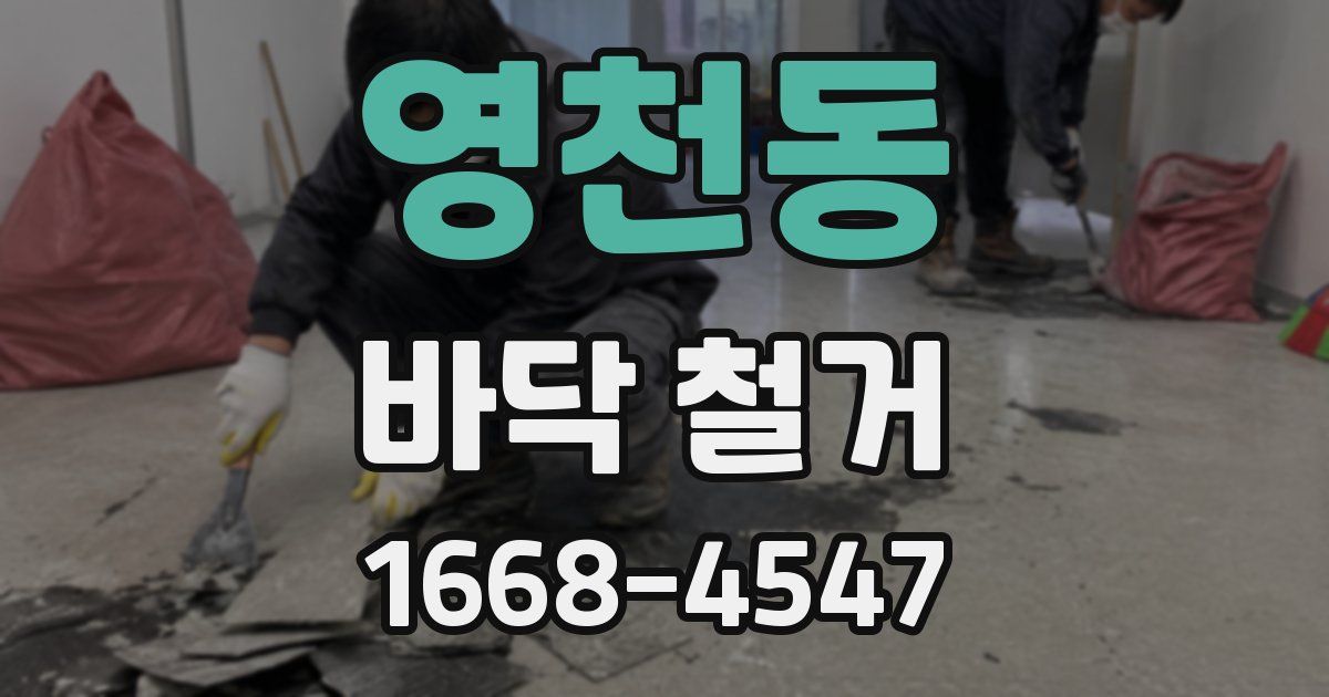 영천동 바닥 철거
