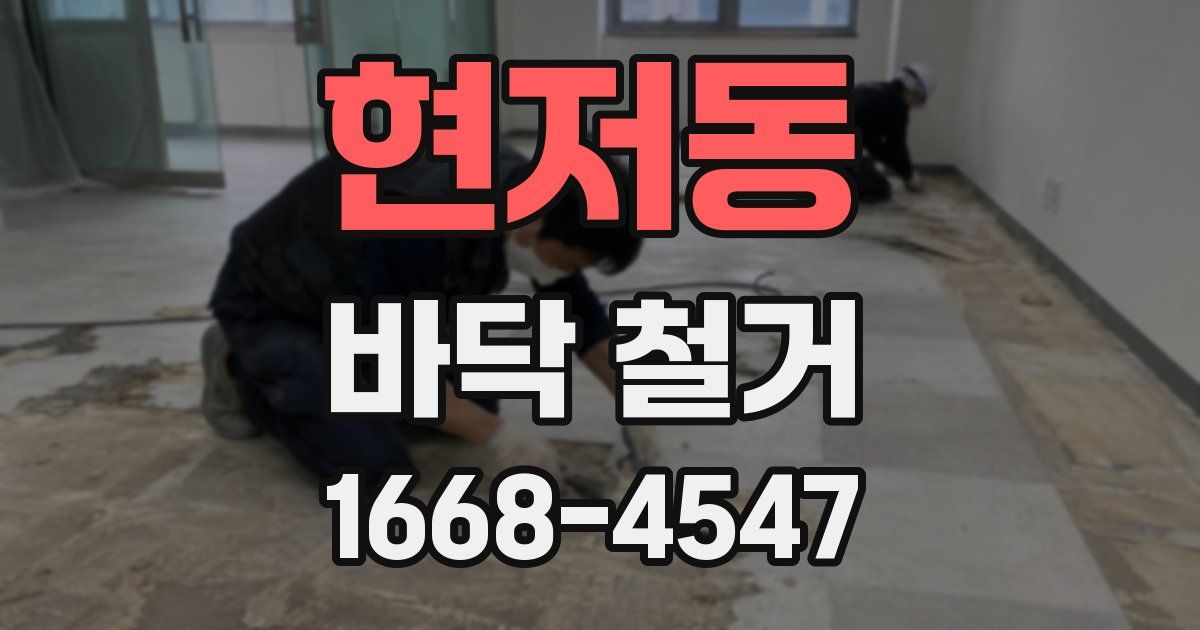 현저동 바닥 철거