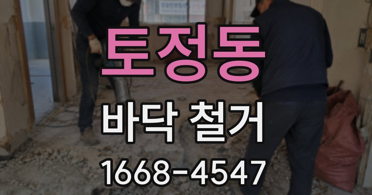 토정동 바닥 철거