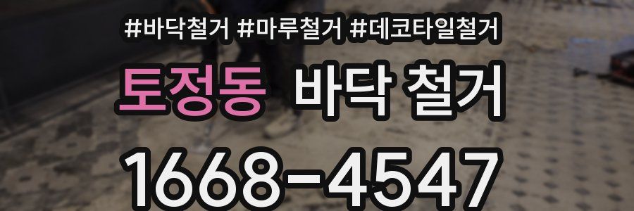 토정동 바닥 철거