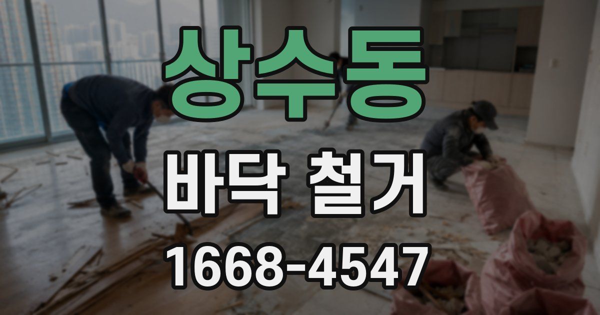 상수동 바닥 철거