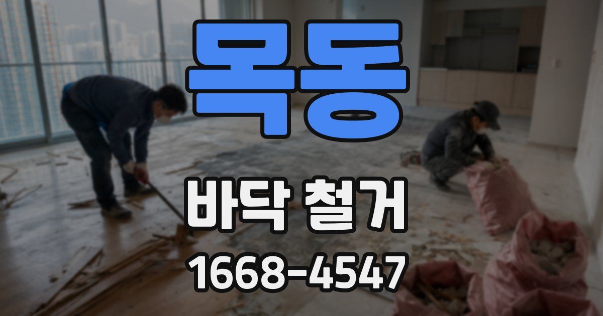 목동 바닥 철거