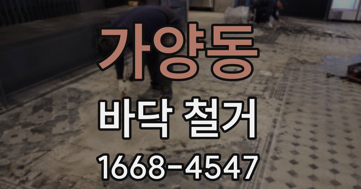가양동 바닥 철거