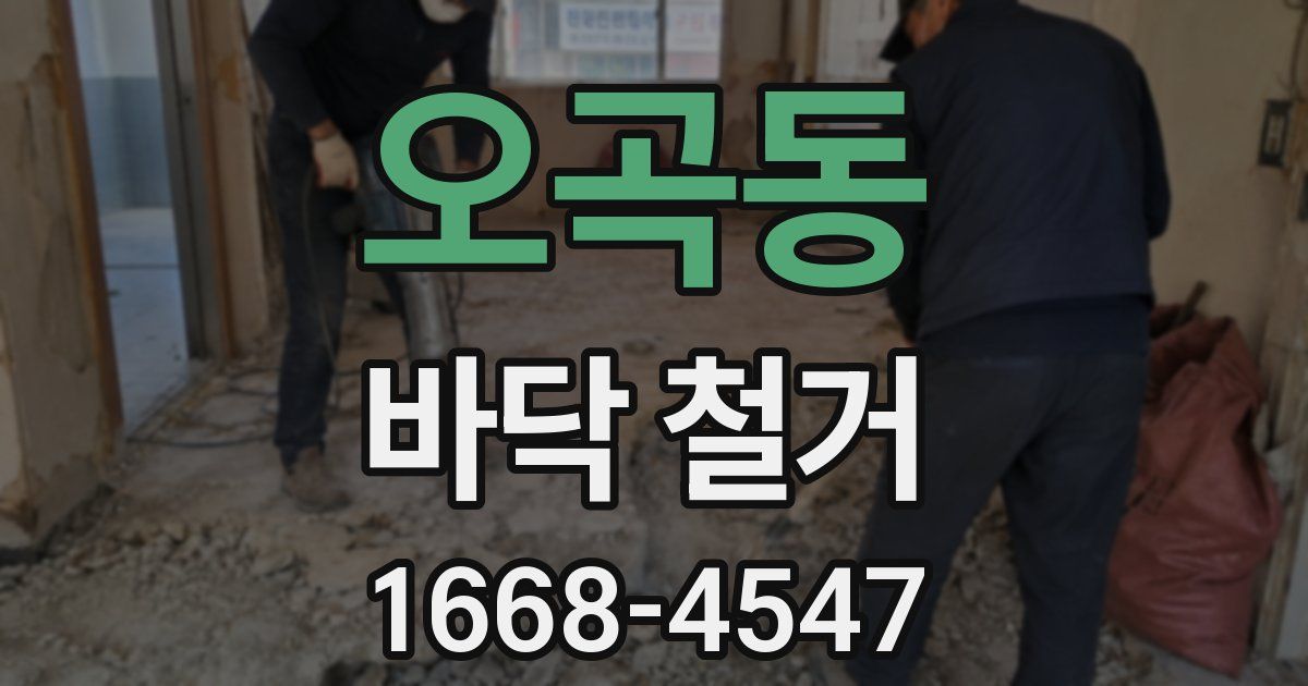 오곡동 바닥 철거