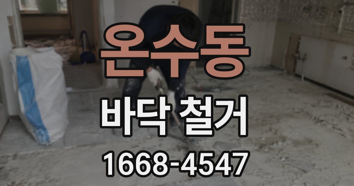 온수동 바닥 철거