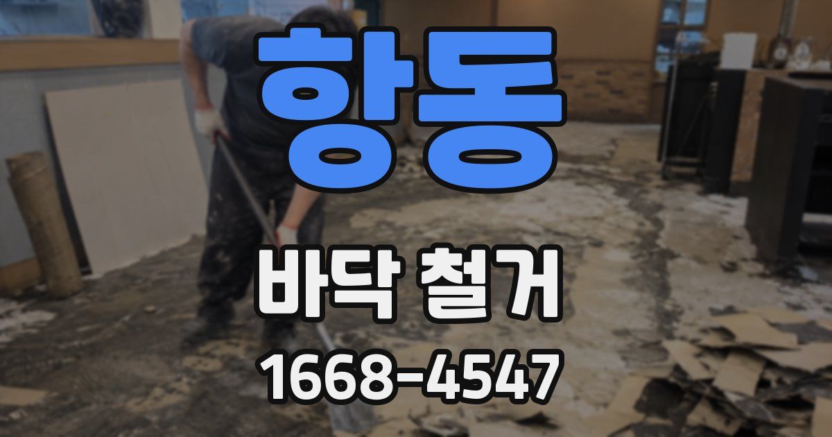 항동 바닥 철거