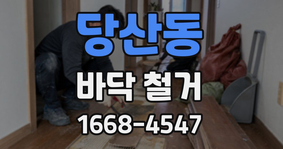 당산동 바닥 철거