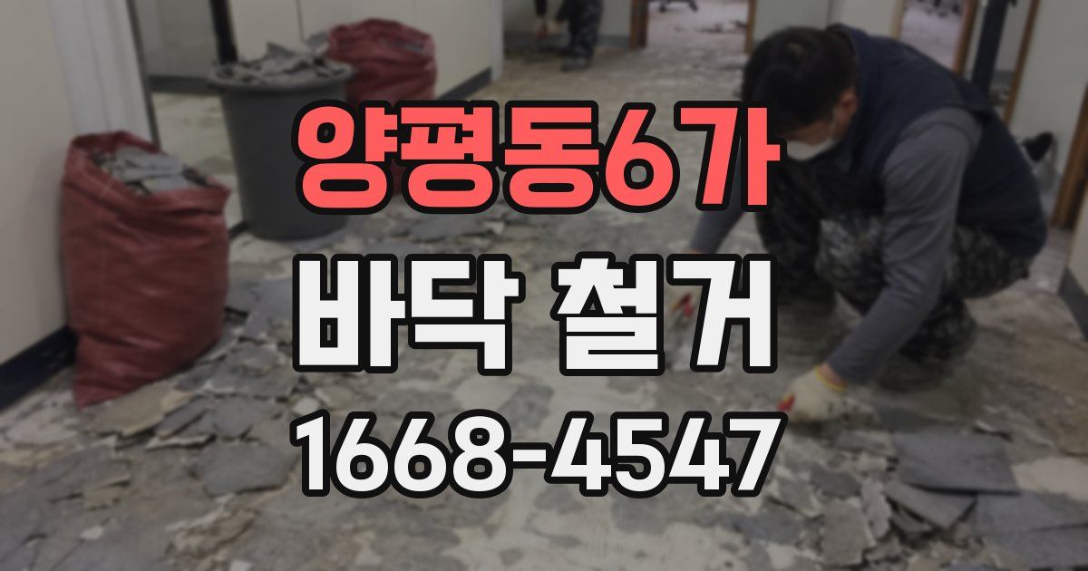 양평동6가 바닥 철거