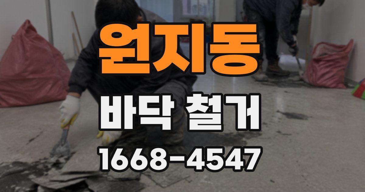 원지동 바닥 철거