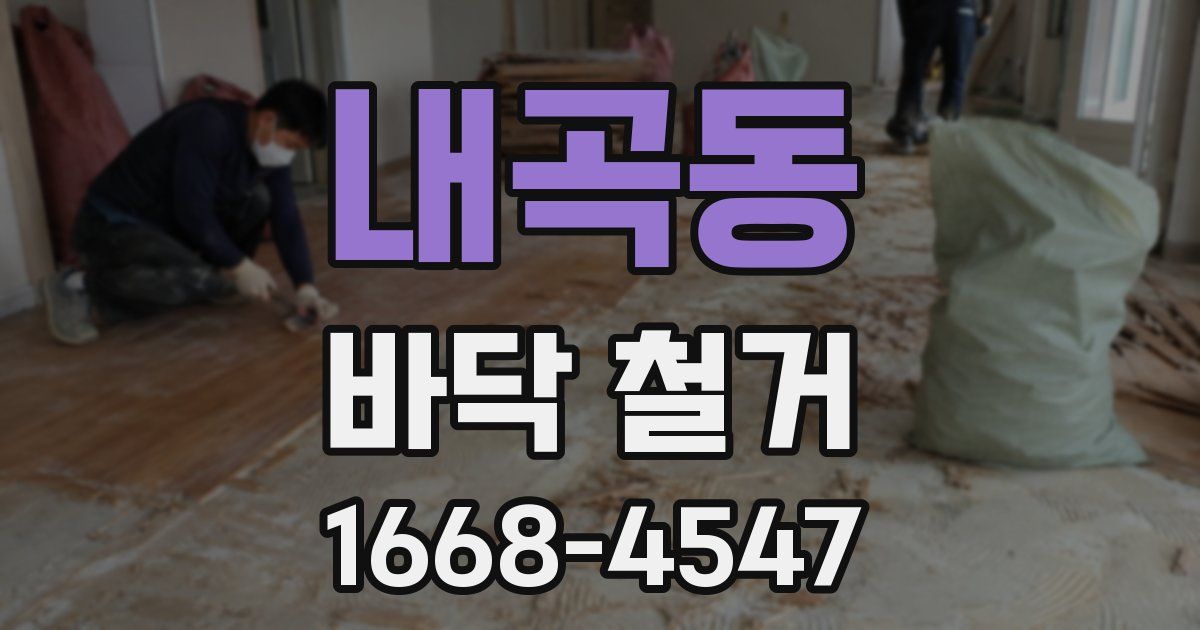 내곡동 바닥 철거