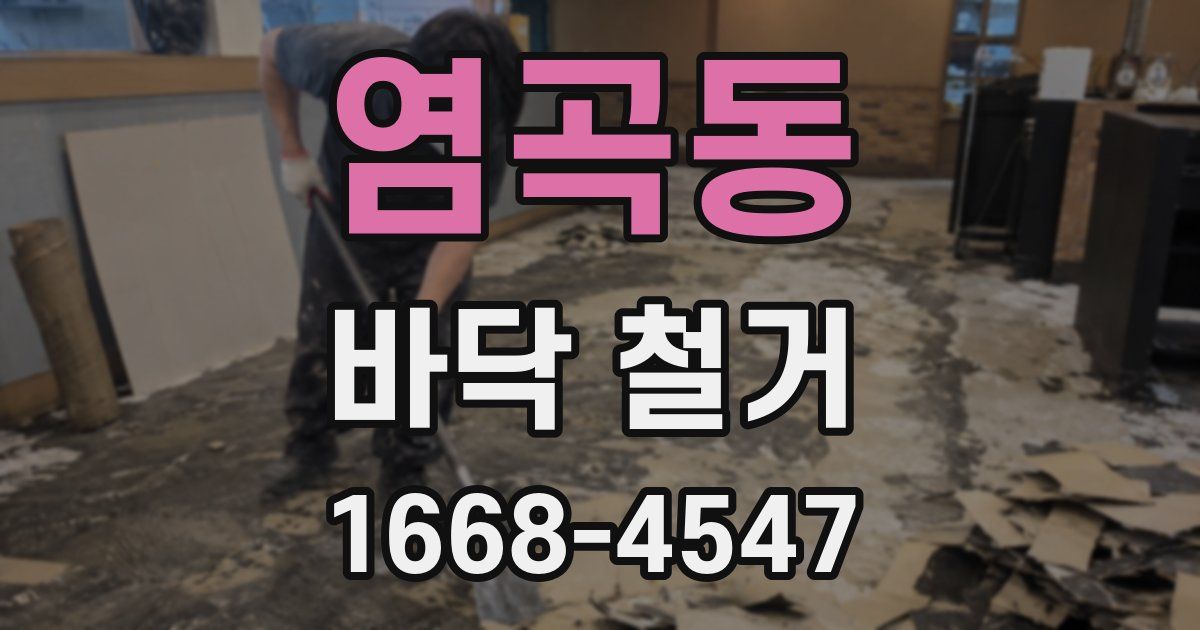 염곡동 바닥 철거