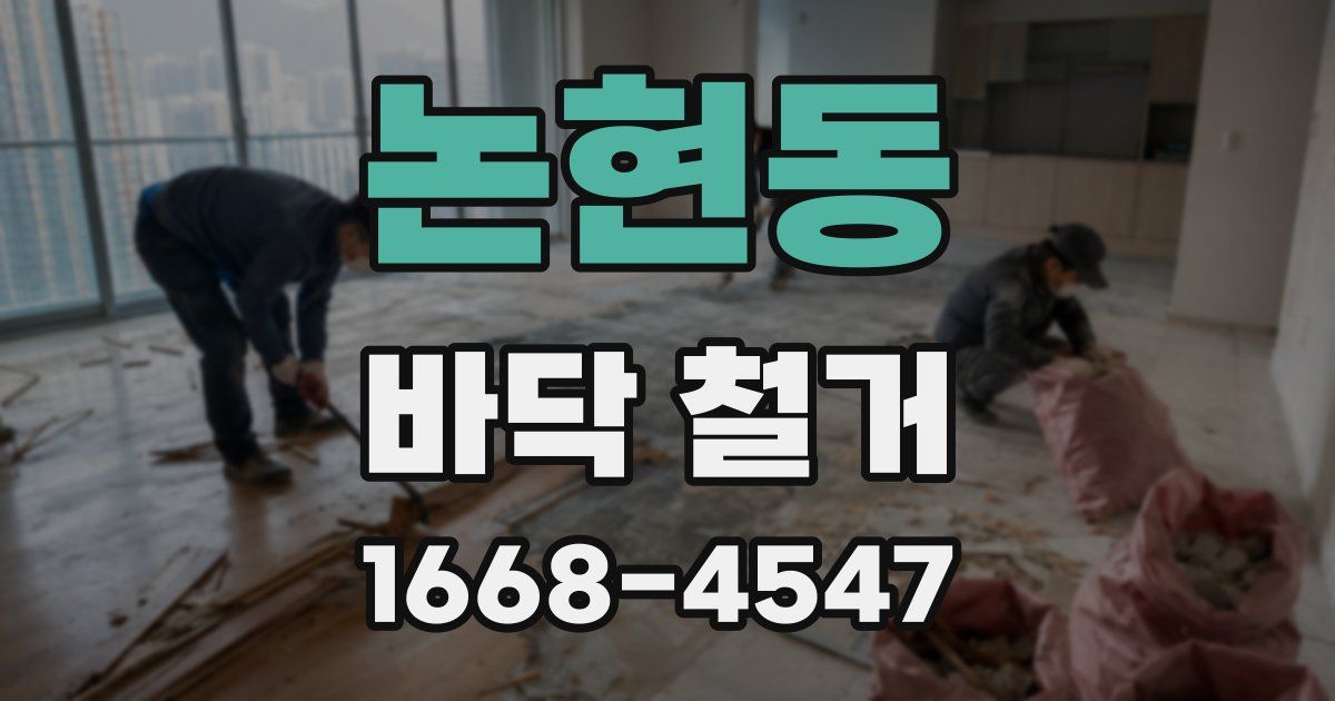 논현동 바닥 철거