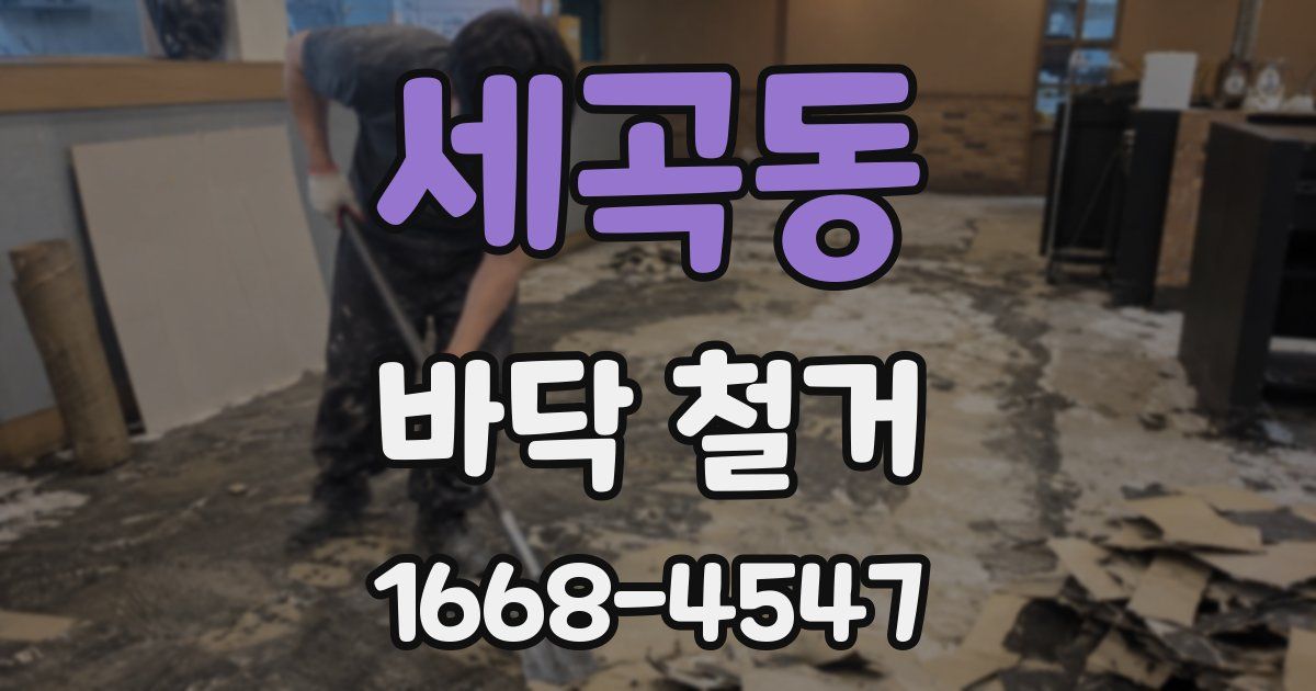 세곡동 바닥 철거