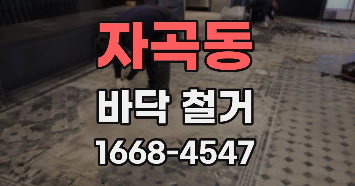 자곡동 바닥 철거