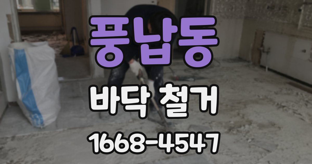 풍납동 바닥 철거