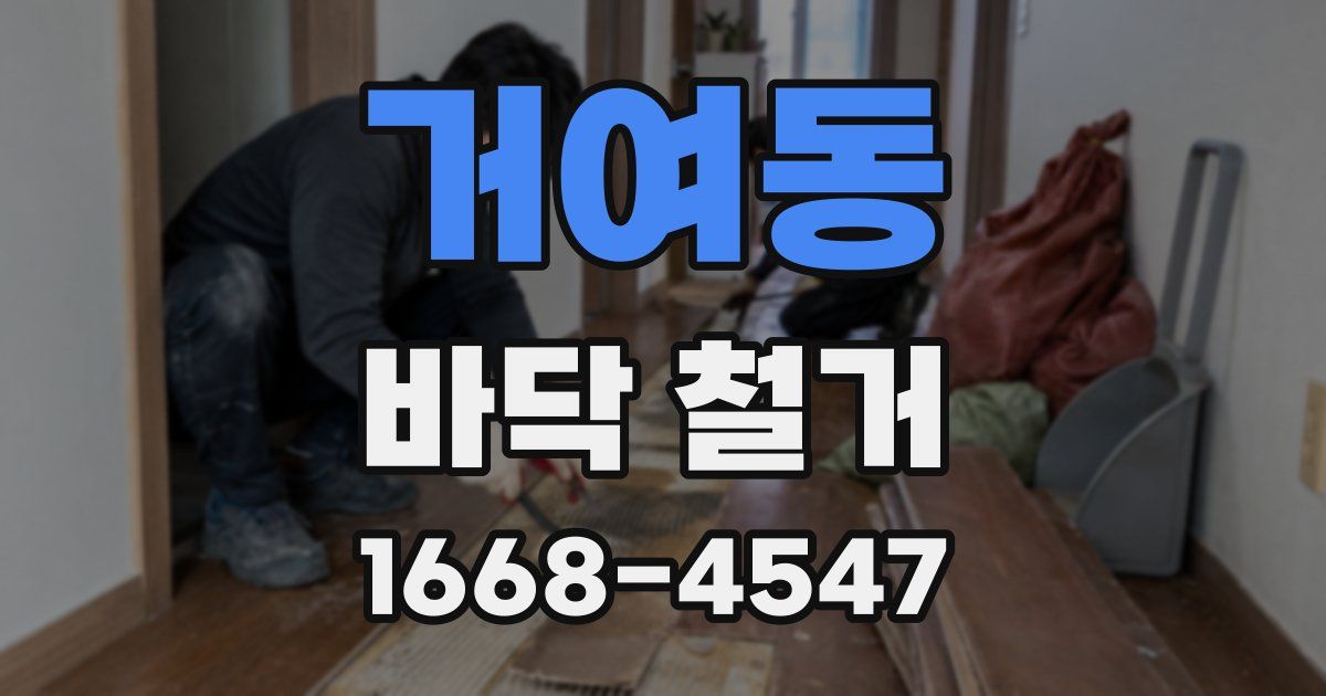 거여동 바닥 철거