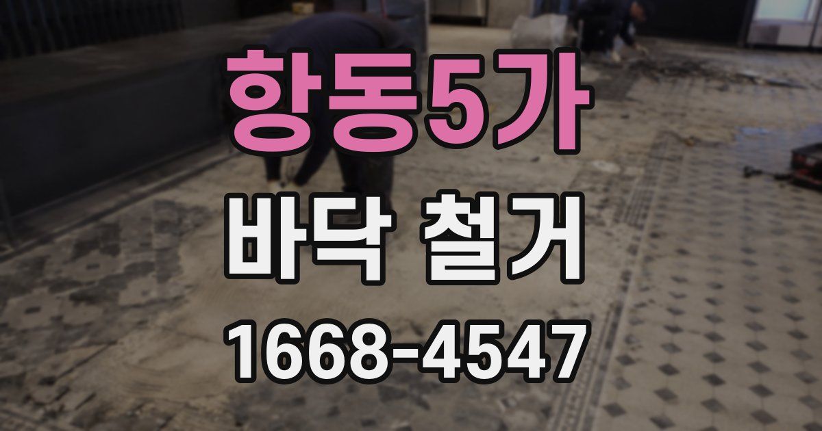 항동5가 바닥 철거