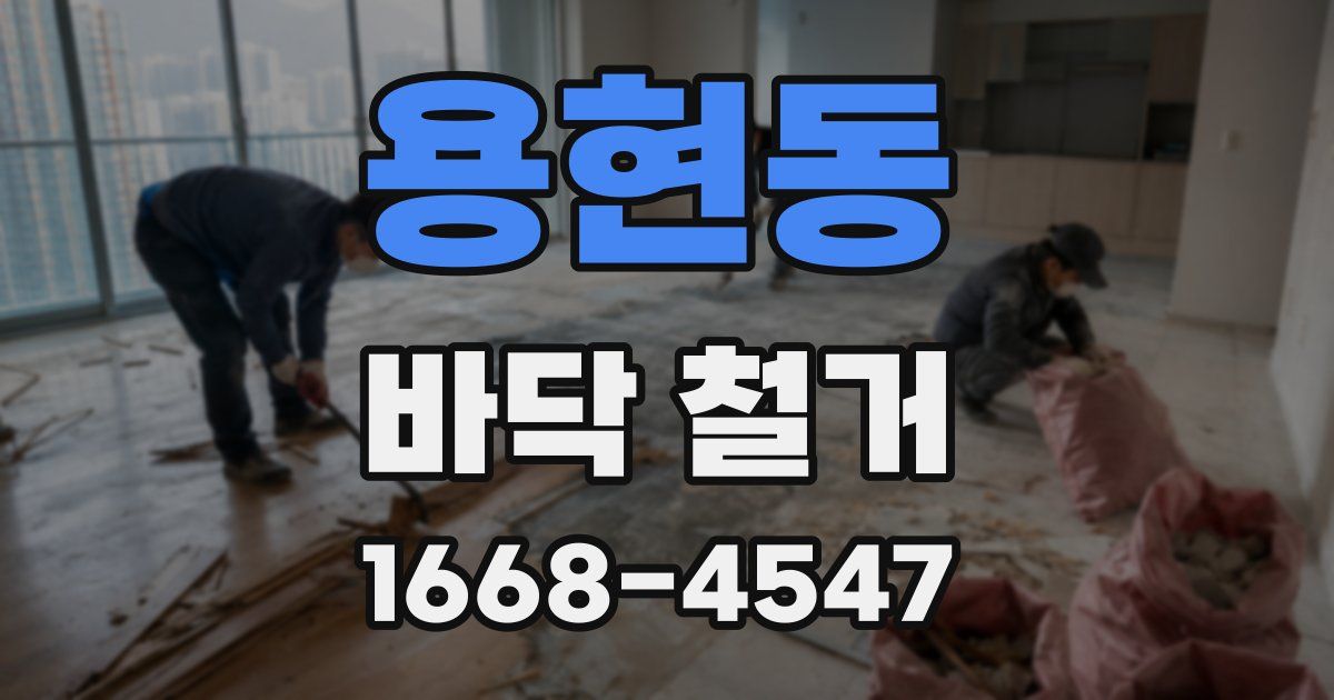용현동 바닥 철거