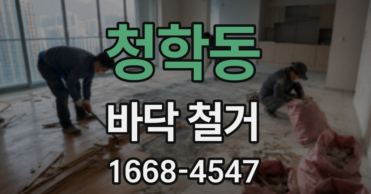 청학동 바닥 철거