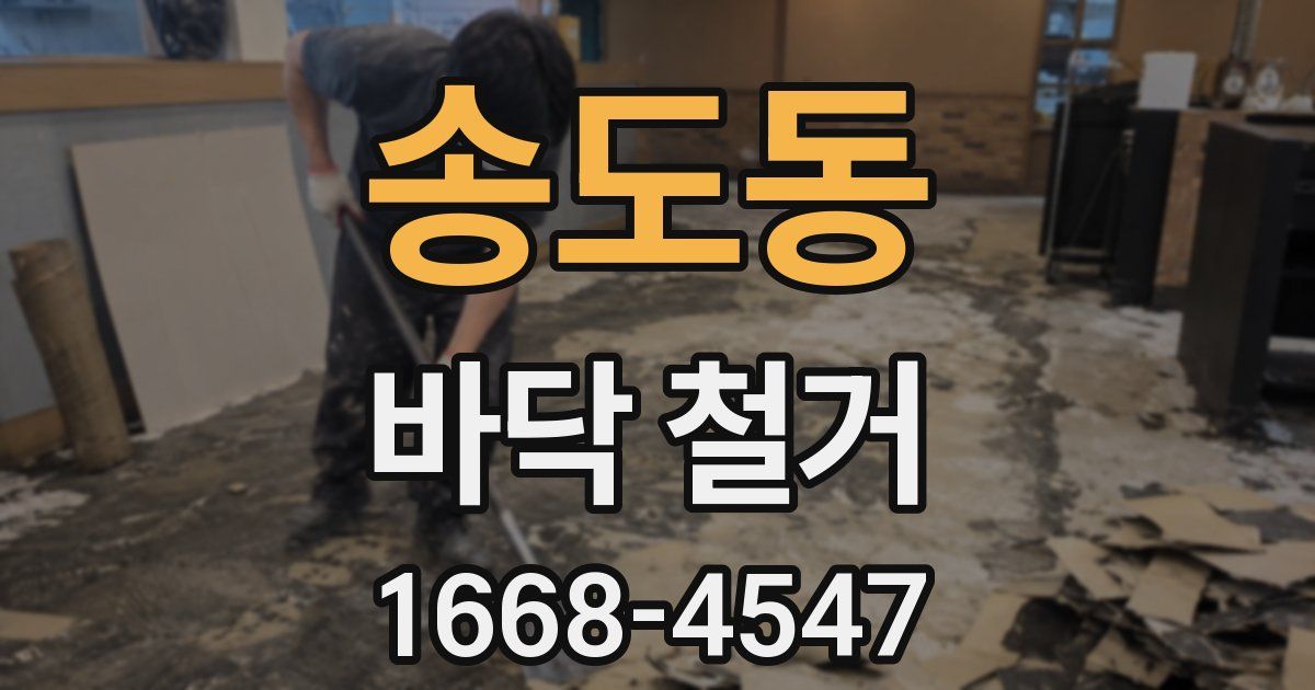 송도동 바닥 철거