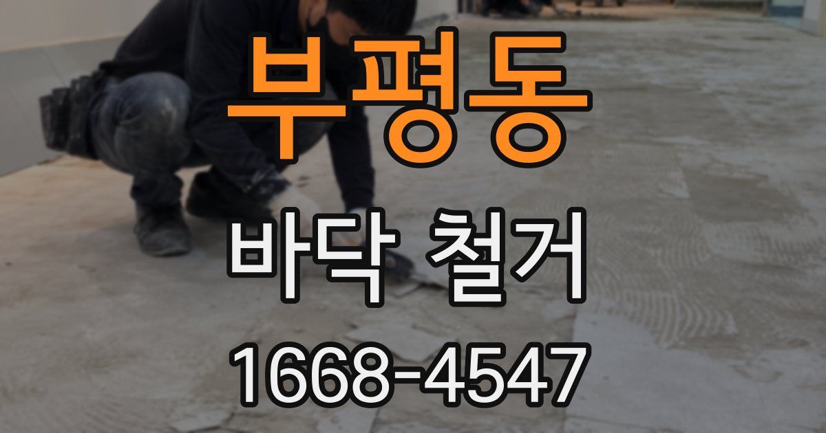 부평동 바닥 철거