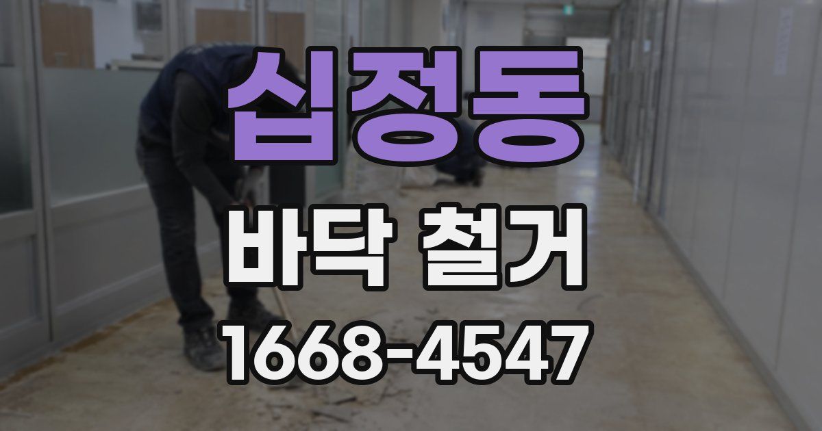 십정동 바닥 철거