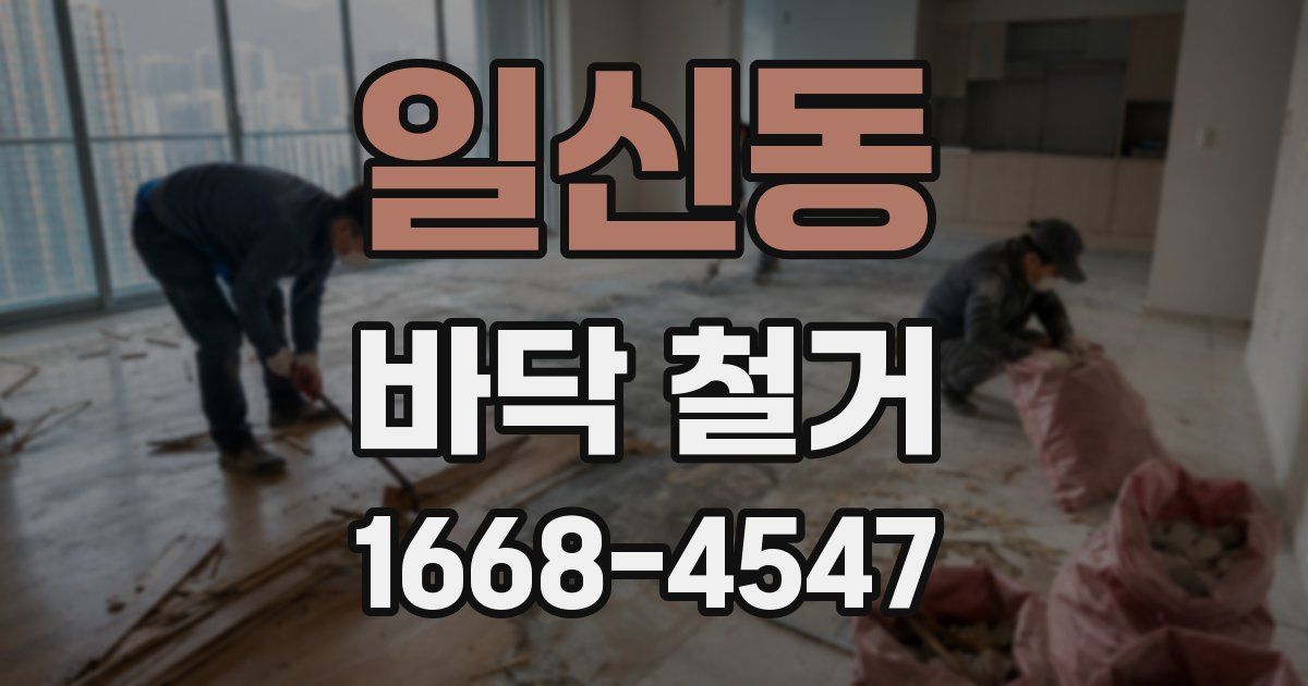 일신동 바닥 철거