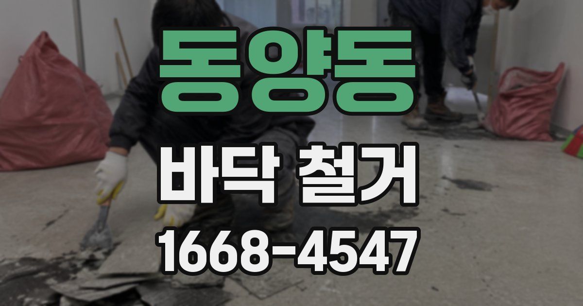 동양동 바닥 철거