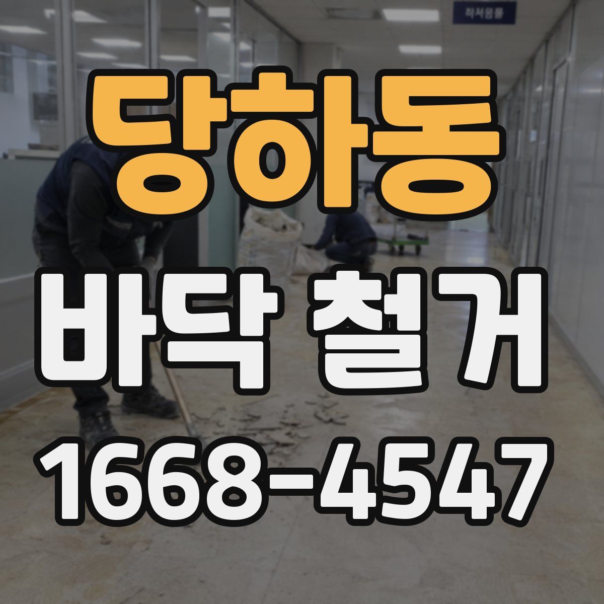 당하동 바닥 철거