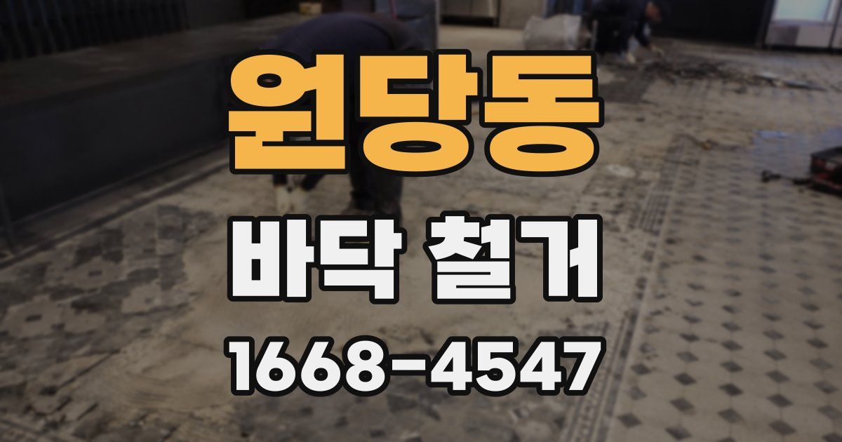 원당동 바닥 철거
