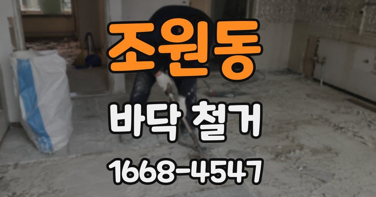 조원동 바닥 철거