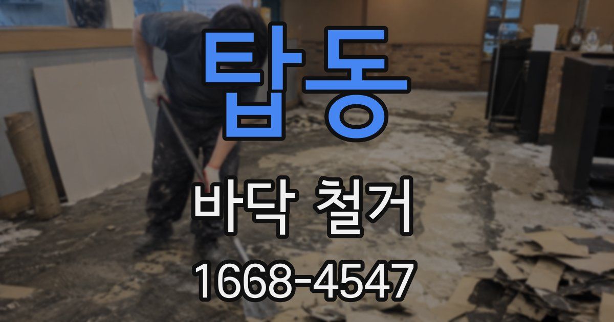 탑동 바닥 철거