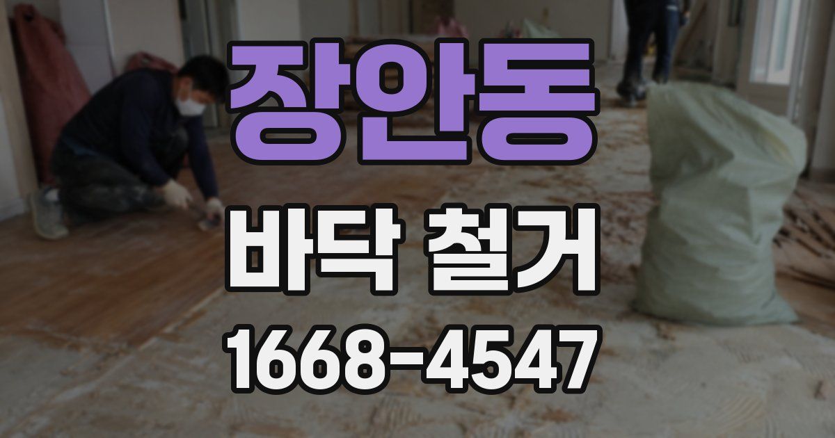 장안동 바닥 철거