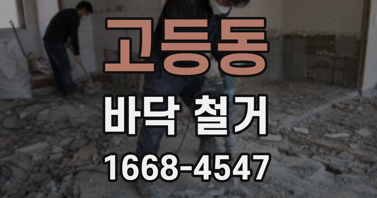 고등동 바닥 철거