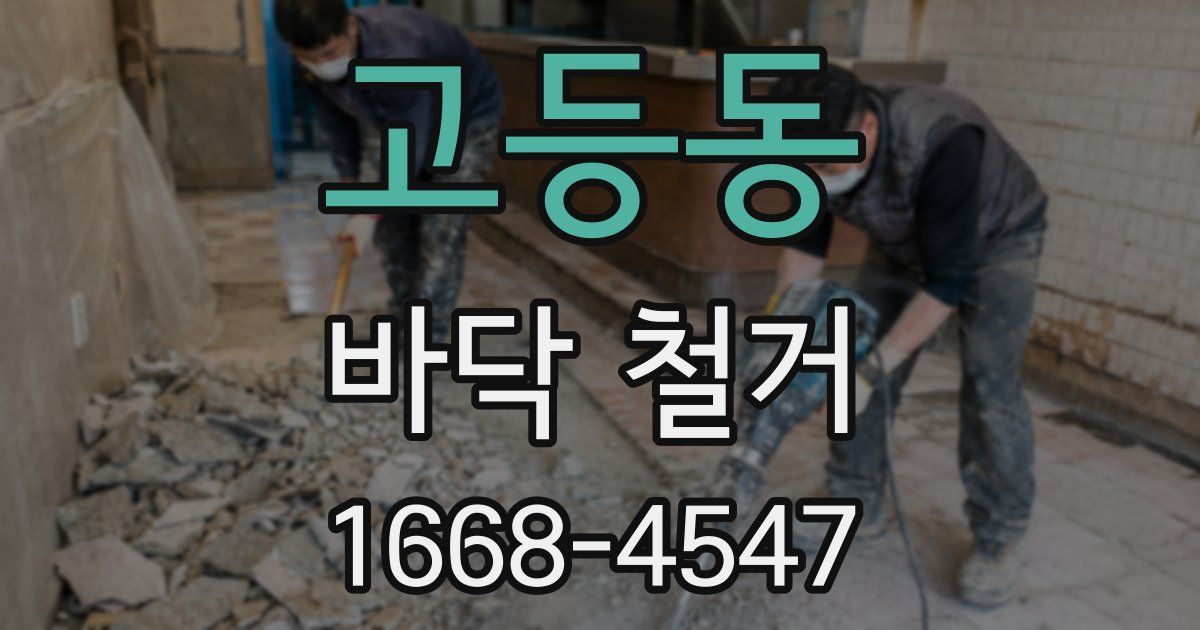 고등동 바닥 철거