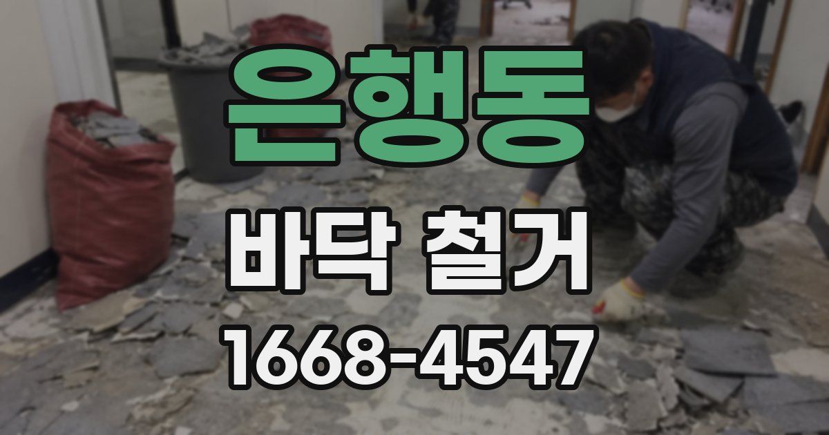 은행동 바닥 철거