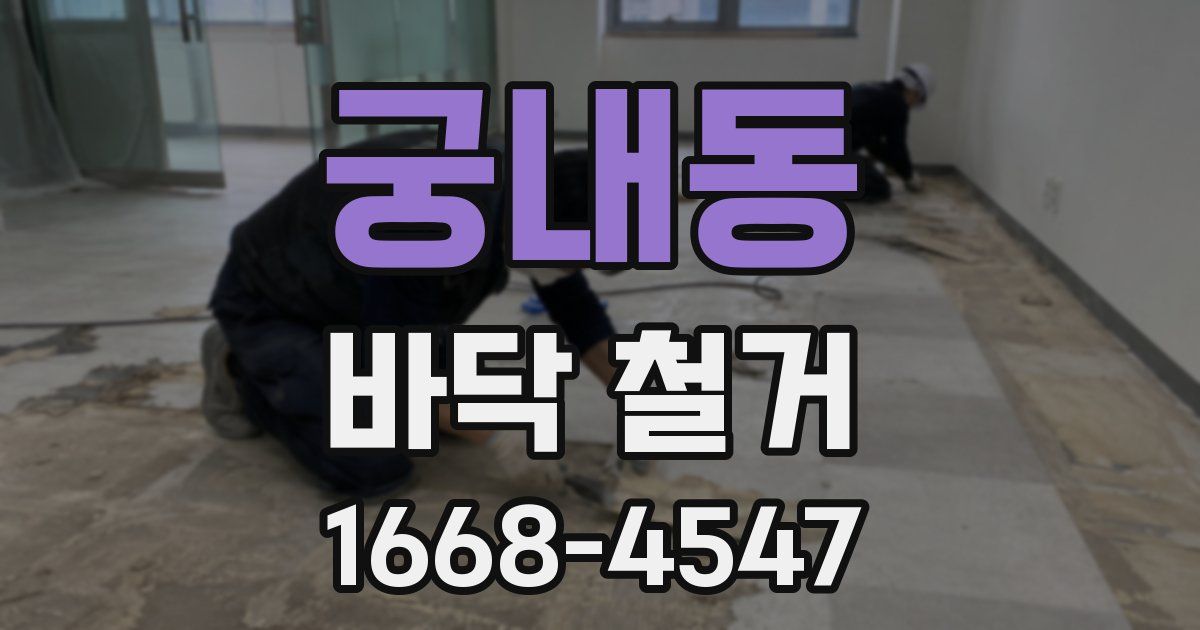 궁내동 바닥 철거