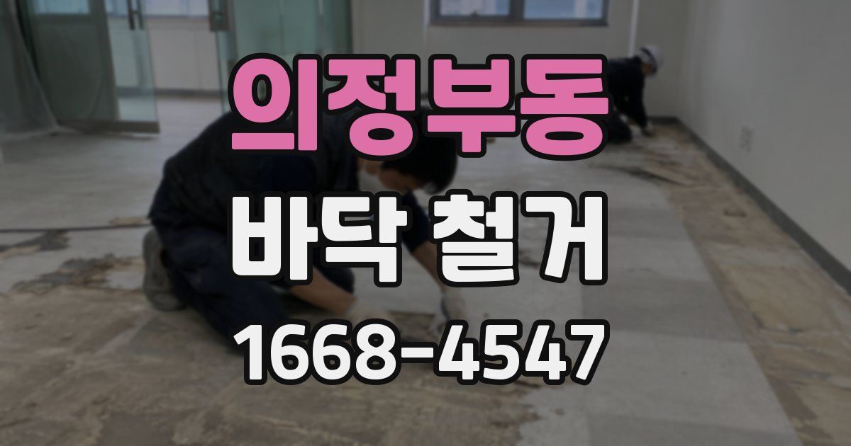 의정부동 바닥 철거
