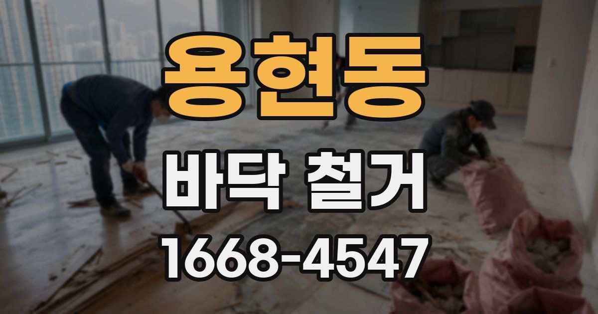 용현동 바닥 철거