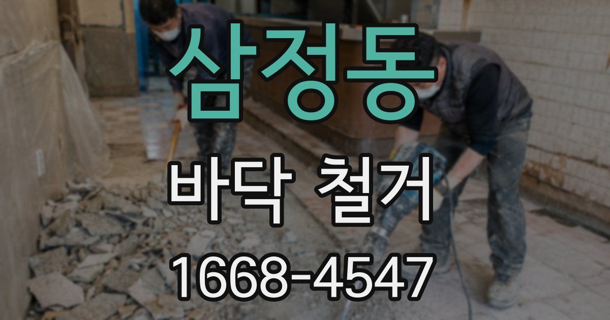 삼정동 바닥 철거