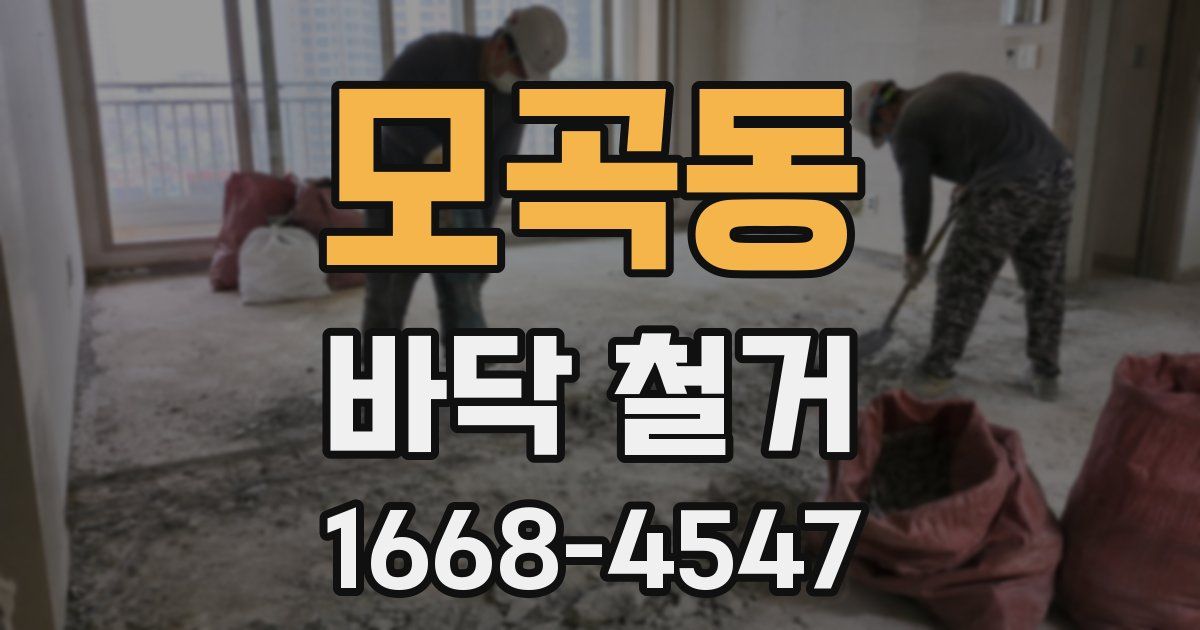 모곡동 바닥 철거